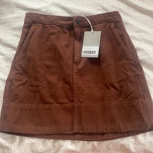 Everlane Canvas Stamp Skirt in Rosewood